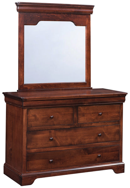 Single Dresser with Mirror, Louis Phillipe Collection #AM225-0001, #AM225-0032